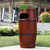 FURUIM2024M Outdoor Waste Bins Outdoor Trash Can, Antique Wood Grain Cylindrical with Inner Bucket and Top Planting Flower Trough, Large-Capacity, 13.2 Gallons