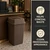 Getzi 8 Pack Black 35 Gallon Heavy Duty Trash Cans with Lids, Square Commercial Resin Garbage Containers with Built-in Handles for Indoor Outdoor Restaurant, Office and Facility Use