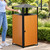 48.6 Gallon Square Decorative Outdoor Trash Can with Covered Top