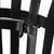 Global Industrial 36 Gallon Outdoor Steel Slatted Receptacle with Access Door & Flat Lid, Plastic Liner and Anchor Kit Included, 28" Dia. X 42" H, Commercial Trash CanBlack