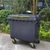Yelud Outdoor Trash Can with Lid and Wheels, 175 Gallon Large Trash Can with Lid, Rolling Garbage Can with Wheels, Outdoor Garbage Can for Patio, Garage, Backyard and Mall (2, Black)