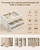 Homeanda Jewelry Boxes Organizer with Glass Lid, 3-Layer PU Leather, Beige