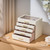 Jewelry Box Organizer Storage Case, 5-Layer with Glass Window, White