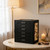 BOOVO Clear Lid Jewelry Box,6 Layers Jewelry Organizer (Black, 6 Layer)