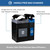 Avante™ Series Made in The USA, Black Dual-Stream, Trash and Recycling Center, 55-Gallon Square, 30-Gallon, Narrow, Black Canopy
