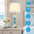 Blue Touch Lamps Set of 2,Table Lamps for Living Room(Bulbs Included)