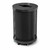 Glownary 36 Gallon Round Black Expanded Steel Outdoor Trash Can