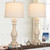 Cinkeda 29" Tall Table Lamp for Living Room Set of 2,Farmhouse Nightstand Bedside Lamps with USB C+A Ports & AC Outlet,3-Way Dimmable Touch Control Desk Lamp for Bedroom,Color 1