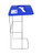 Sturdy Essentials Set of 5 Wire Event Containers with 32 Gallon Capacity for Mixed Recycling Reusable Event Bin with Magnetic Lid to Keep the Lid in Place - Blue