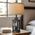 23.75" Retro Farmhouse Black Table Lamp for Living Room Bedroom Nightstand