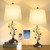 Sheetea 24.5’’ Table Lamps Set of 2 for Bedroom Living Room Bedside, Black