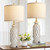 SRJJRS Farmhouse Table Lamps for Bedroom Set of 2, 28" Rustic Bedside Lamp with USB Ports, 3-Way Dimmable Nightstand Table Lamp for Living Room
