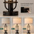 Reaketon 22.3” Farmhouse Table Lamps for Living Room Set of 2, Black