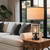 Reaketon 22.3” Farmhouse Table Lamps for Living Room Set of 2, Black