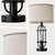 Reaketon 22.3” Farmhouse Table Lamps for Living Room Set of 2, Black