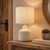KAWOTI Ceramic Table Lamp, Off-White, 17.75"