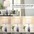 Glass Table Lamps Set of 2, Modern Bedside Lamps for Bedrooms with USB A+C Ports, 3-Way Dimmable Touch Control Nightstand Lamp with White Linen Shade, 27.5" Large Lamps for Living Room Decor, Grey