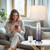 Glass Table Lamps Set of 2, Modern Bedside Lamps for Bedrooms with USB A+C Ports, 3-Way Dimmable Touch Control Nightstand Lamp with White Linen Shade, 27.5" Large Lamps for Living Room Decor, Grey