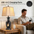 ROTTOGOON 26" Farmhouse Table Lamps Set of 2, 3-Way Touch Dimmable Nightstand Lamp with USB A+C Charging Port, Vintage Bedside Lamps with Dual Light Sources for Bedroom Nightstand End Table (Black)