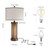 RORIA Farmhouse Table Lamps for Living Room with USB C+A Ports