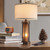 RORIA Farmhouse Table Lamps for Living Room with USB C+A Ports
