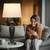 Cinyirong 30" Tall Black Table Lamp, 3-Way Dimmable Touch Control Bedside Lamp with USB A+C & AC Outlet for Bedroom, Living Room (1 Pack)