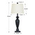 Cinyirong 30" Tall Black Table Lamp, 3-Way Dimmable Touch Control Bedside Lamp with USB A+C & AC Outlet for Bedroom, Living Room (1 Pack)