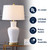 JONATHAN Y Julian Classic Ceramic Urn Metal LED Table Lamp 29", White/Gold