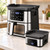 2-in-1 Air Fryer Grill Combo, Indoor Grill for Fries, 7.5 QT Capacity, 8 Digital Presets, Low-Oil Healthy Cooking, Clear Window, Multi-Function Design for Family,Black