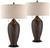 Cody 26" Tall Table Lamps Set of 2 Hammered Oiled Bronze Brown Modern