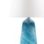 INK+IVY Table Lamp for Living Room, Chic Modern Table Lamp, Confetti Glass Body, Tapered Drum Shade, Classic Accent Décor Study Nightstand for Bedroom Decor, Aquaviva, 28" H, Blue