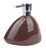 Multi Use 16.5 Oz Ceramic Soap Dispenser for Bathroom, Refillable Liquid Suitable Size(Brown)