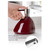 Multi Use 16.5 Oz Ceramic Soap Dispenser for Bathroom, Refillable Liquid Suitable Size(Brown)