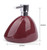 Multi Use 16.5 Oz Ceramic Soap Dispenser for Bathroom, Refillable Liquid Suitable Size(Red)