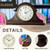 DODEKA Wooden Table Clock Hourly Chime Night Mode Solid Alder Tabletop Antique Style for Fireplace, Mantel, Living Room, Bedroom