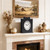 MODE HOME Vintage Mantel Clock, Large Rustic Distressed Metal Table Clock with Handle, Silent Non-Ticking Quartz Movement, Antique Brown Fireplace Shelf Desk Clock for Living Room Bedroom Office