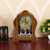 Igtazy Antique Mantel Clock with Pendulum, Battery Operated(9.64" x 11.02")