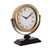 QIYAODECO Vintage Table Clock Silent Mantel Gold Analog 8.3×9.1in