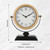 QIYAODECO Vintage Table Clock Silent Mantel Gold Analog 8.3×9.1in