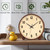 Maxspace Wooden Table Clock,8in Silent Non-Ticking Desk Clock,Battery Operated Desktop Analog Clock for Living Room Bedroom Kitchen Office Classroom Decor (Walnut)