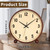 Maxspace Wooden Table Clock,8in Silent Non-Ticking Desk Clock,Battery Operated Desktop Analog Clock for Living Room Bedroom Kitchen Office Classroom Decor (Walnut)