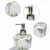 Dispenser Glass Soap Dispenser for Kitchen, Refillable with Rust-Proof Pump