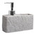 soap Dispenser 3-Pack Marbled Soap Dispenser Countertop Resin Soap Pump Bottle with Sponge Storage Liquid Dispenser for Kitchen Bathroom(Grey)
