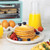 Nostalgia 3-in-1 Retro Breakfast Station - Includes 5 (4 Oz) Cup Coffee Maker, Non-Stick Ceramic Griddle, and 4-Slice Toaster Oven - Built-In Timer, Reusable Coffee Filter, Space-Saving Design - Aqua