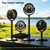 Solar Standing Fans for Home Quiet USB Rechargeable with LED Lights