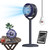 Solar Powered Standing Fan Adjustable Low Noise USB Rechargeable 5 Speeds