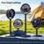 Solar Powered Standing Fan Adjustable Low Noise USB Rechargeable 5 Speeds