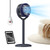 Solar Powered Standing Fan Adjustable Low Noise USB Rechargeable 5 Speeds