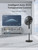 PELONIS 18" 5-Blade Adjustable Oscillating Pedestal Fan with Remote, Black