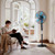 VEVOR 18-Inch Pedestal Fan, 2700 CFM Standing Floor Fan with Remote Control, 9 Speeds & 3 Modes, Oscillating Adjustable Height, Quiet DC Motor 5-Blade for Home, Bedroom, Garage, Workshop, Black